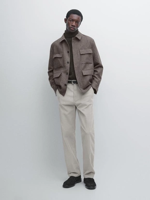 Кардиган из шерстяной смеси в двубортном исполнении- Заказать в России