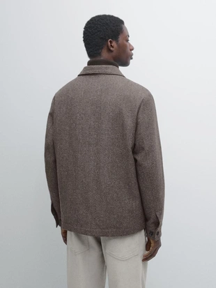 Кардиган из шерстяной смеси в двубортном исполнении- Заказать в России