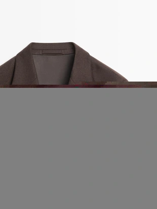 Шерстяной двубортный пиджак из 100%- Заказать в России