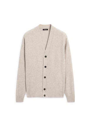 Кардиган из шерстяной смеси с V-образным вырезом- Заказать в России