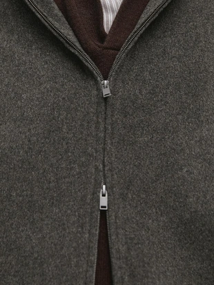 Двойная ткань куртка с капюшоном из шерстяной смеси- Заказать в России