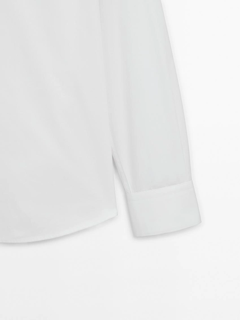 Рубашка из поплина в стиле slim fit из 100% хлопка