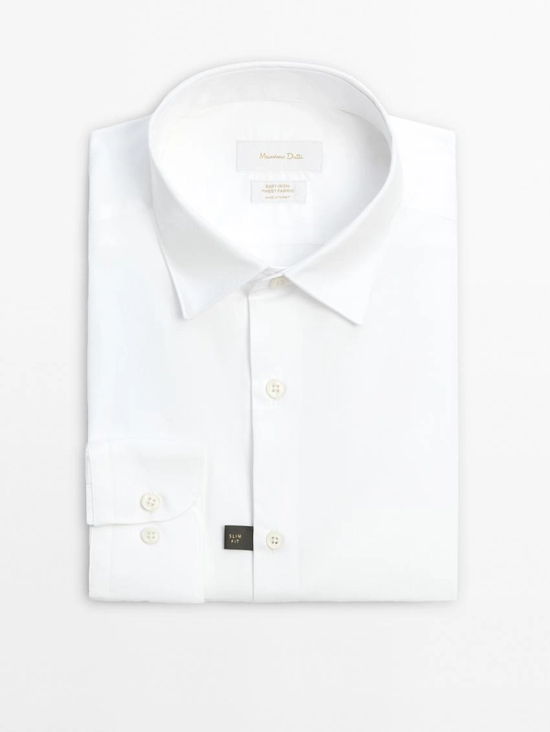 Рубашка из поплина в стиле slim fit из 100% хлопка