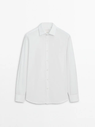 Рубашка из поплина в стиле SLIM FIT из 100% хлопка- Заказать в России