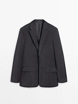 Пиджак из 100% шерсти для костюма- Заказать в России