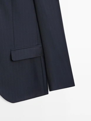 Пиджак из 100% шерсти для костюма- Заказать в России