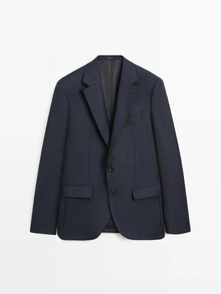 Пиджак из 100% шерсти для костюма- Заказать в России