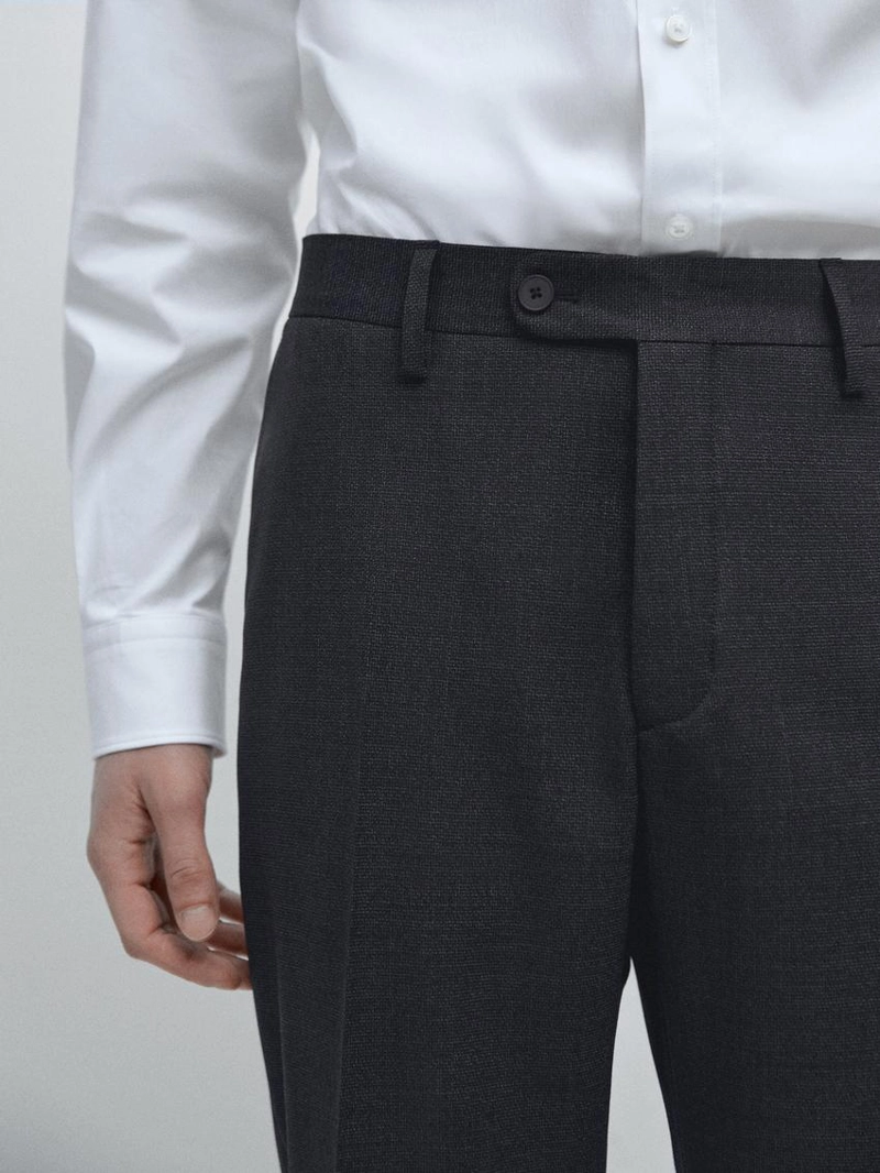 Брюки костюмные из 100% шерсти