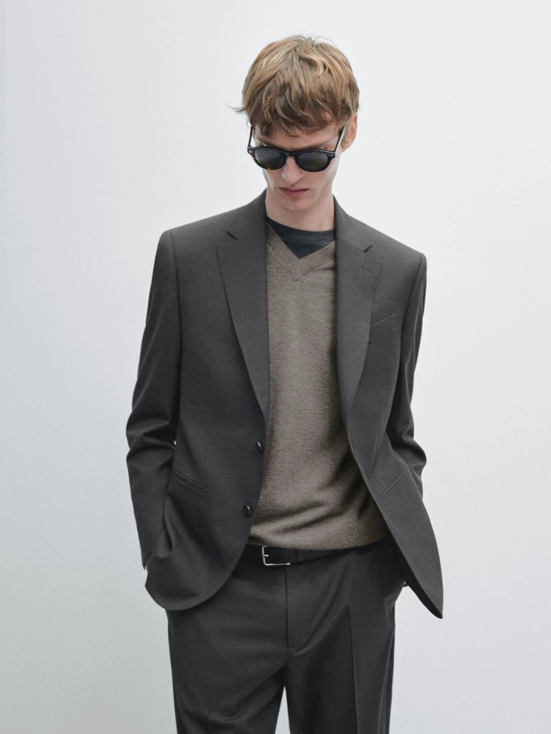 Пиджак из 100% шерсти