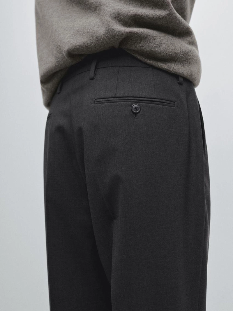 Брюки из 100% шерсти для костюма