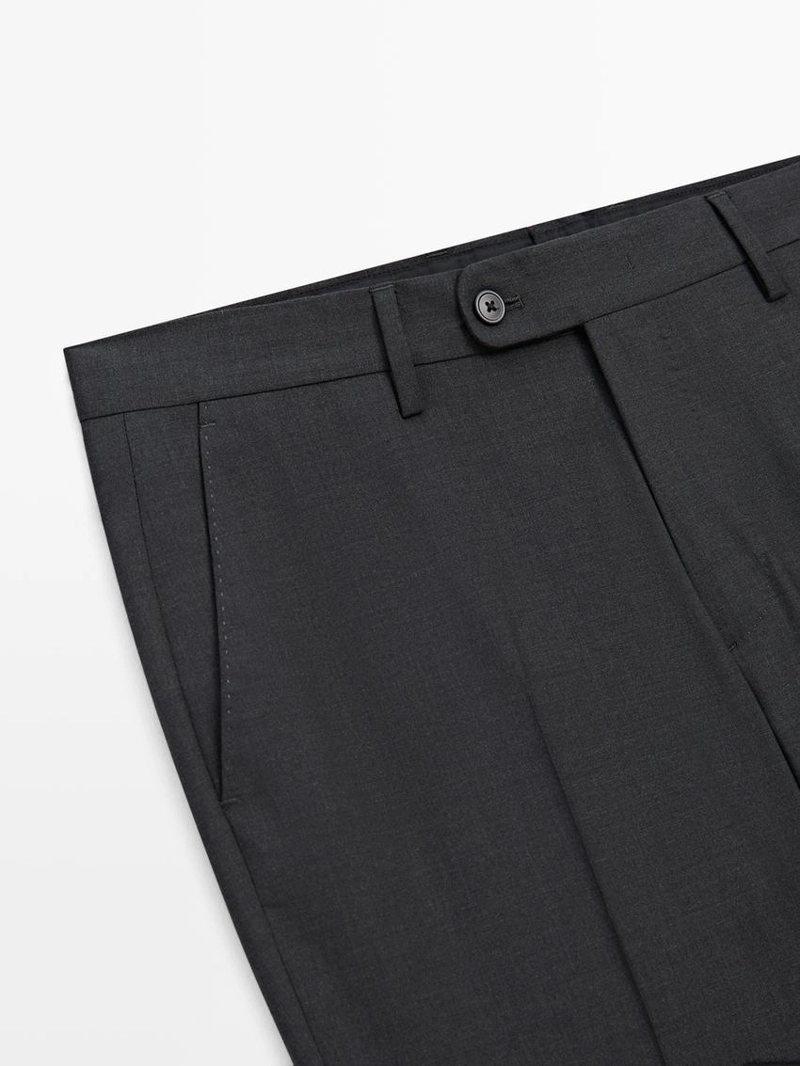 Брюки из 100% шерсти для костюма