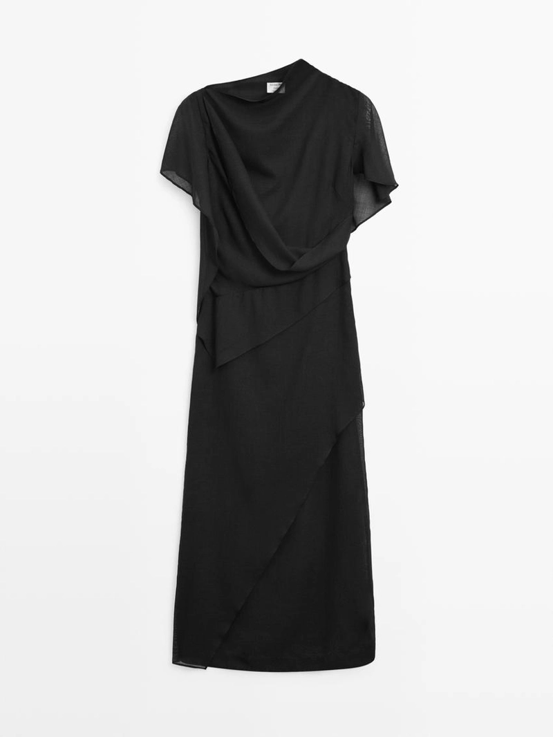 Платье-миди с деталями капюшона - studio