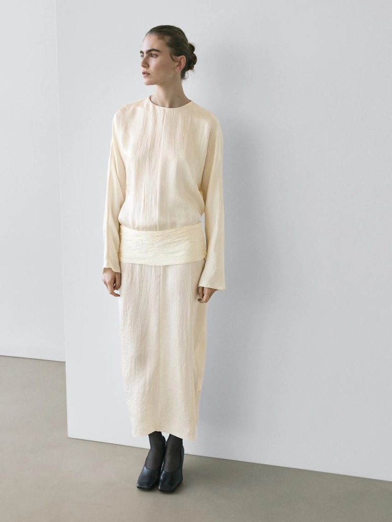 Платье миди с поясом - studio