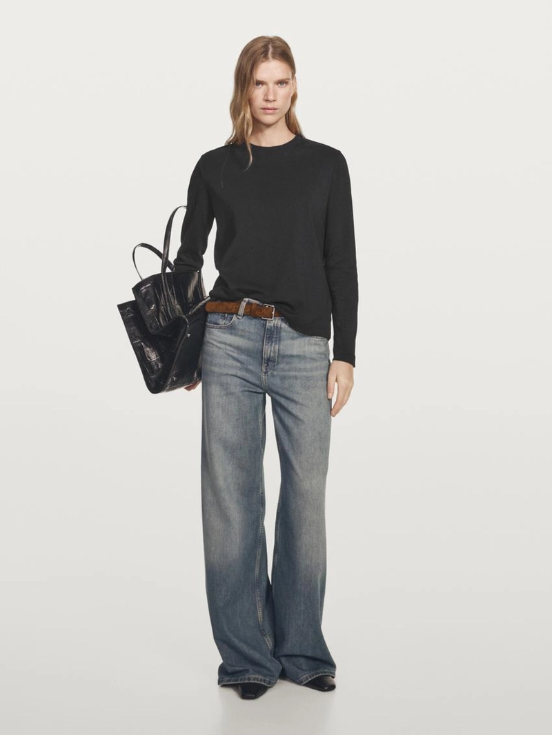 Футболка с длинным рукавом из интерлока 100% хлопок