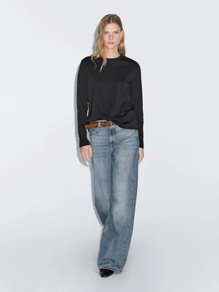 Футболка с длинным рукавом из интерлока 100% хлопок- Заказать в России