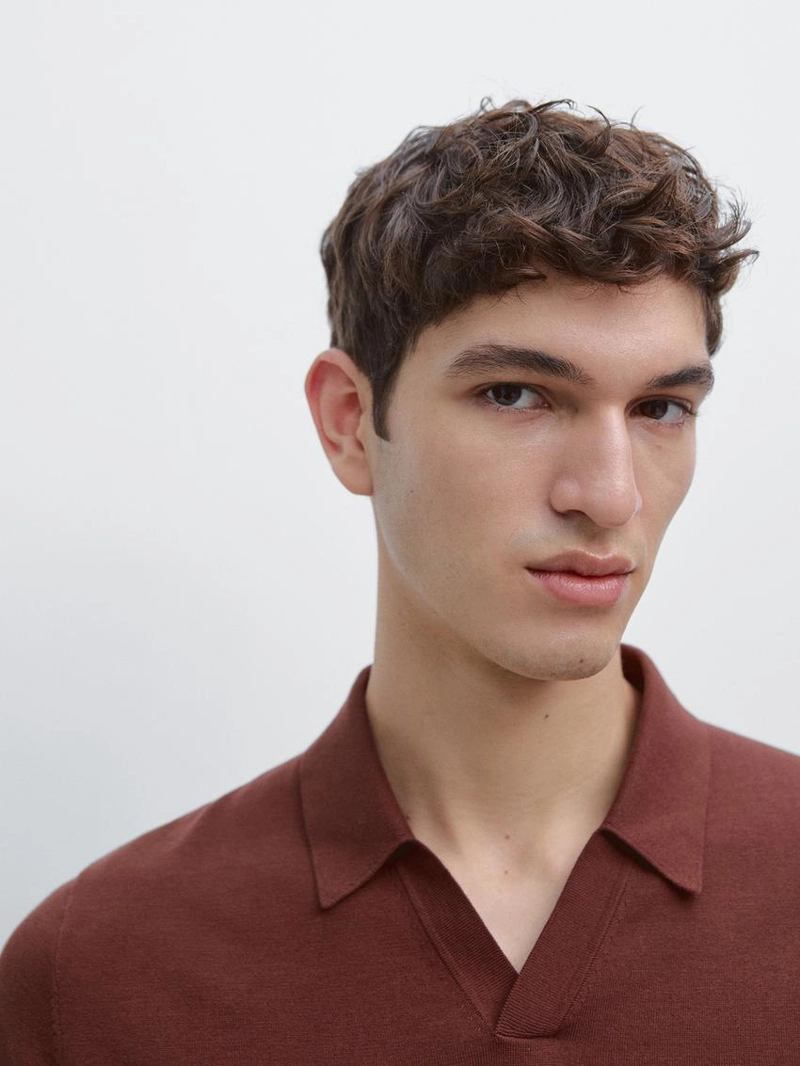 Поло из хлопкового трикотажа с коротким рукавом