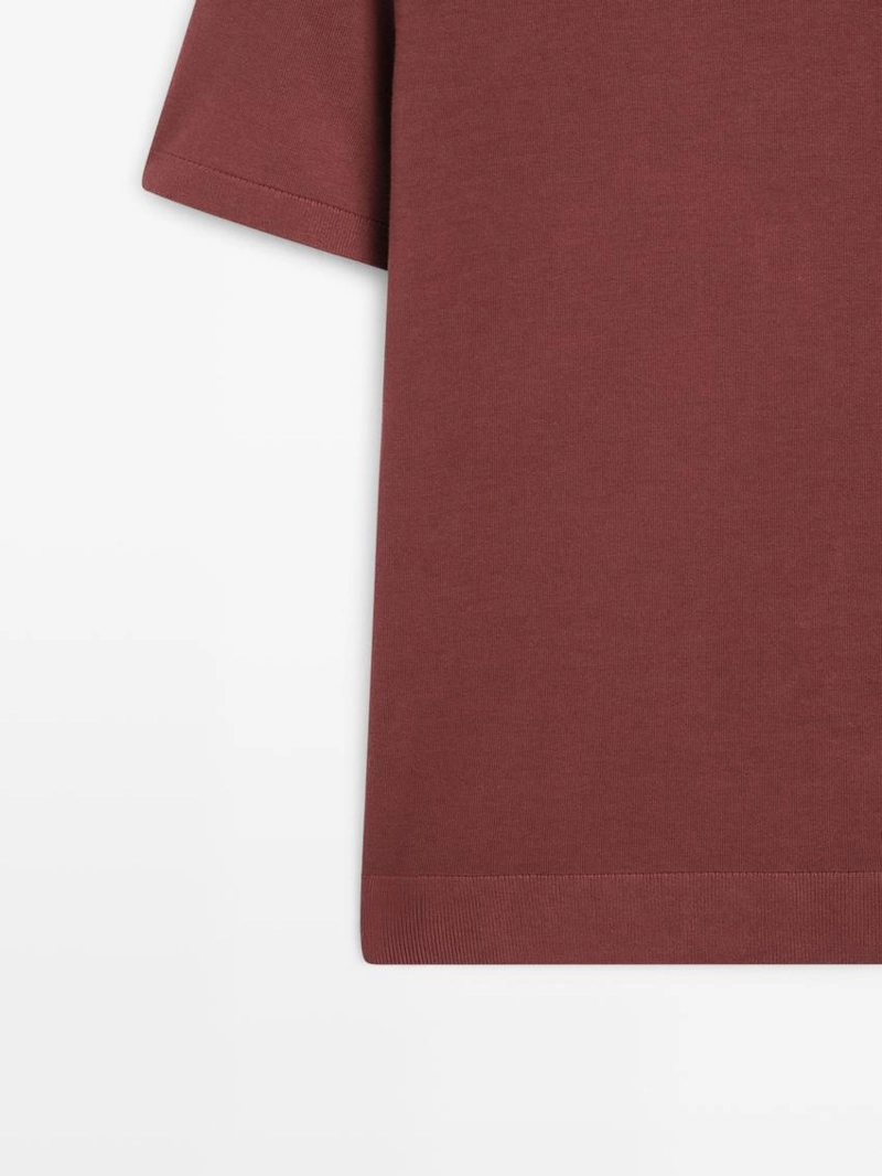 Поло из хлопкового трикотажа с коротким рукавом