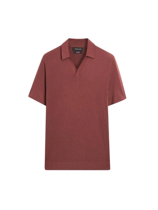 Поло из хлопкового трикотажа с коротким рукавом- Заказать в России