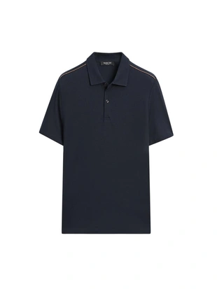 Поло с короткими рукавами и контрастными швами- Заказать в России