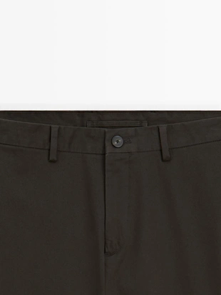 Брюки SLIM FIT из 100% хлопка- Заказать в России