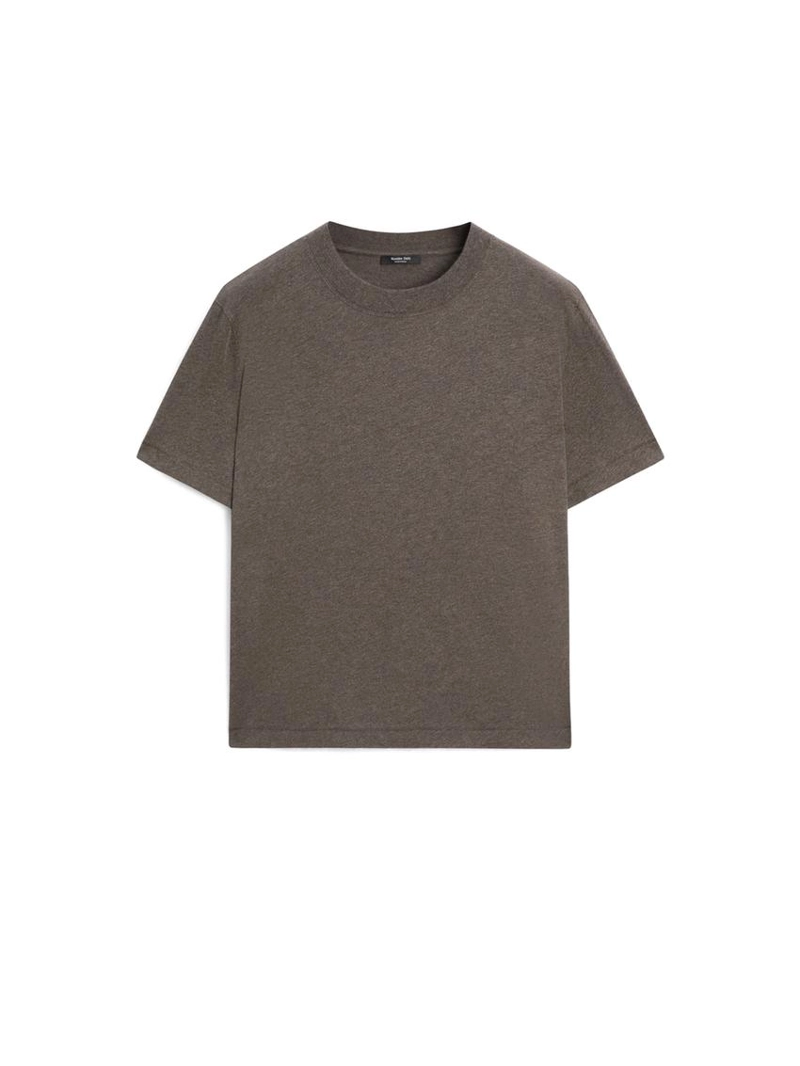 Футболка с коротким рукавом из меланжевой ткани