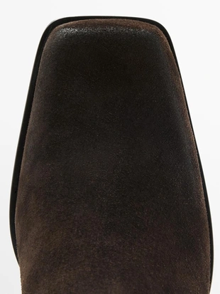 Полусапоги из щетинистой разделочной кожи- Заказать в России