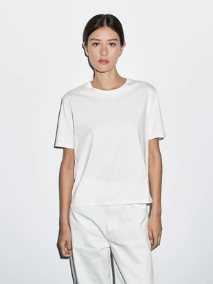 Купить Massimo Dutti Футболка с короткими рукавами REGULAR FIT