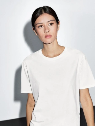 Off white|6802/206 - Massimo Dutti Футболка с короткими рукавами REGULAR FIT