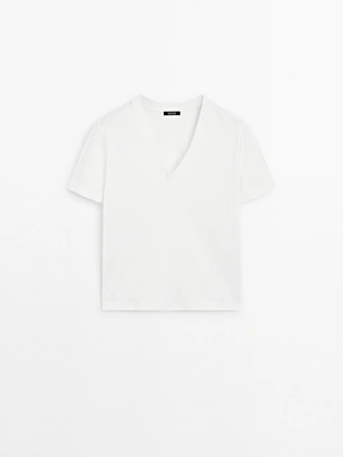 Футболка с коротким рукавом из 100% хлопка- Заказать в России