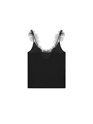 Топ с кружевными деталями и бретелью MASSIMO DUTTI- Заказать в России