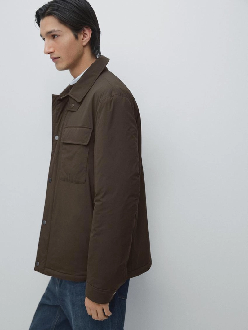 Рубашка-овершерт с карманами и воротником