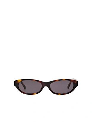 Узкие солнцезащитные очки с эффектом черепаховой панциря- Заказать в России