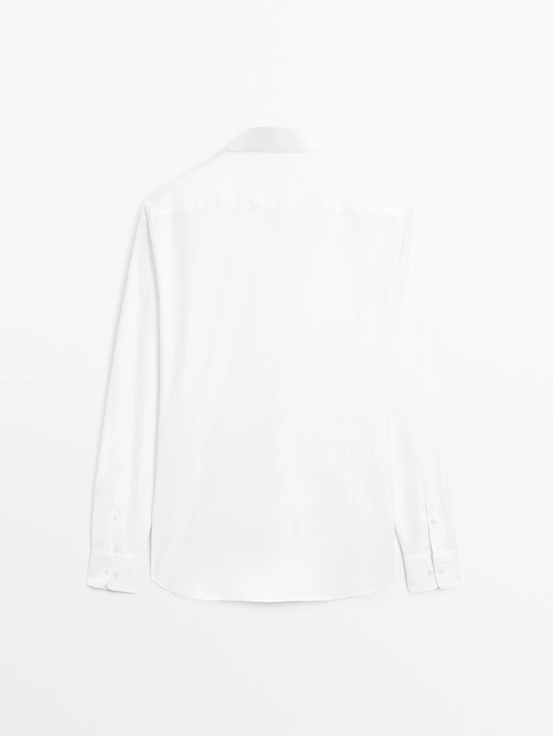 Рубашка из хлопка oxford с зауженным кроем