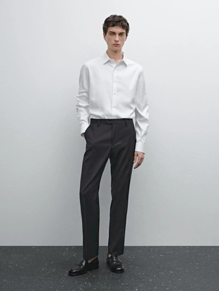 Рубашка из хлопка OXFORD с зауженным кроем- Заказать в России