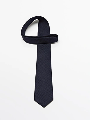 Галстук из 100% шелка с микротекстурой- Заказать в России