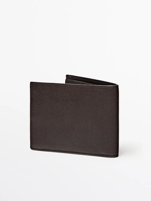 Кошелек из натуральной кожи нубук в стиле портмоне- Заказать в России