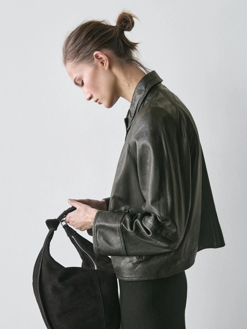 Куртка из кожи натурального мериноса