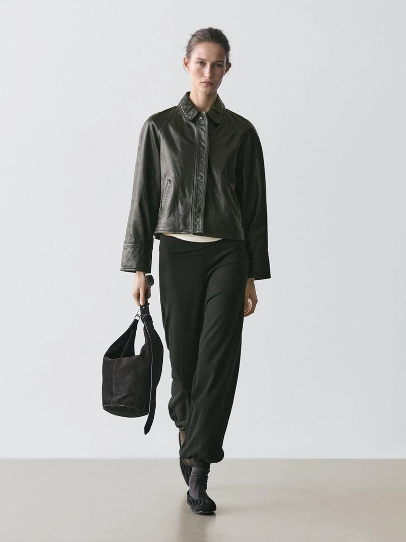 Куртка из кожи натурального мериноса