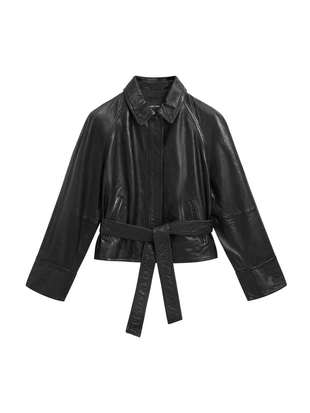 Куртка из кожи натурального мериноса- Заказать в России