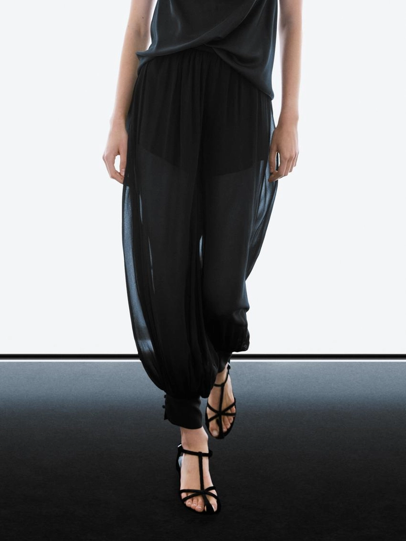 Брюки саруэль с пуговицами