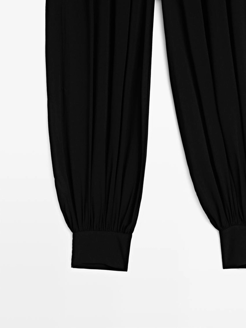 Брюки саруэль с пуговицами