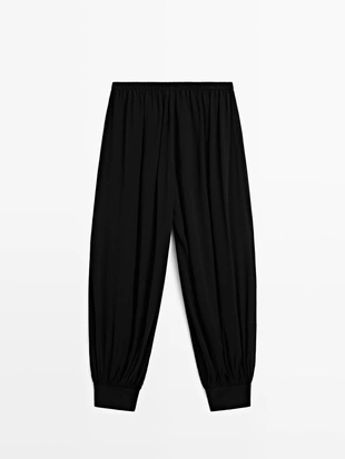 Брюки саруэль с пуговицами- Заказать в России