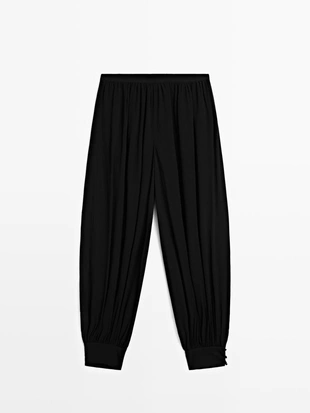 Брюки саруэль с пуговицами- Заказать в России