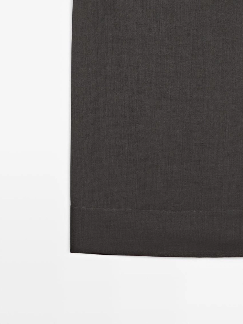 Прямая юбка миди с деталями из прозрачной ткани - studio