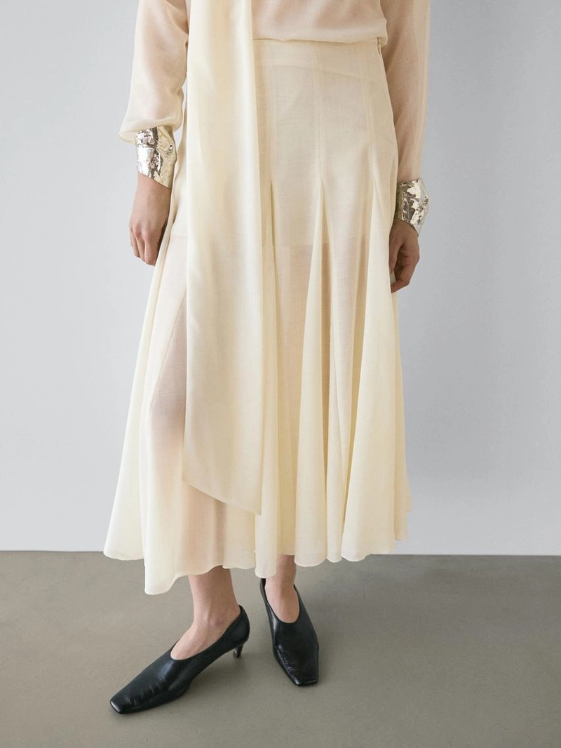 Юбка-миди с оборкой - studio