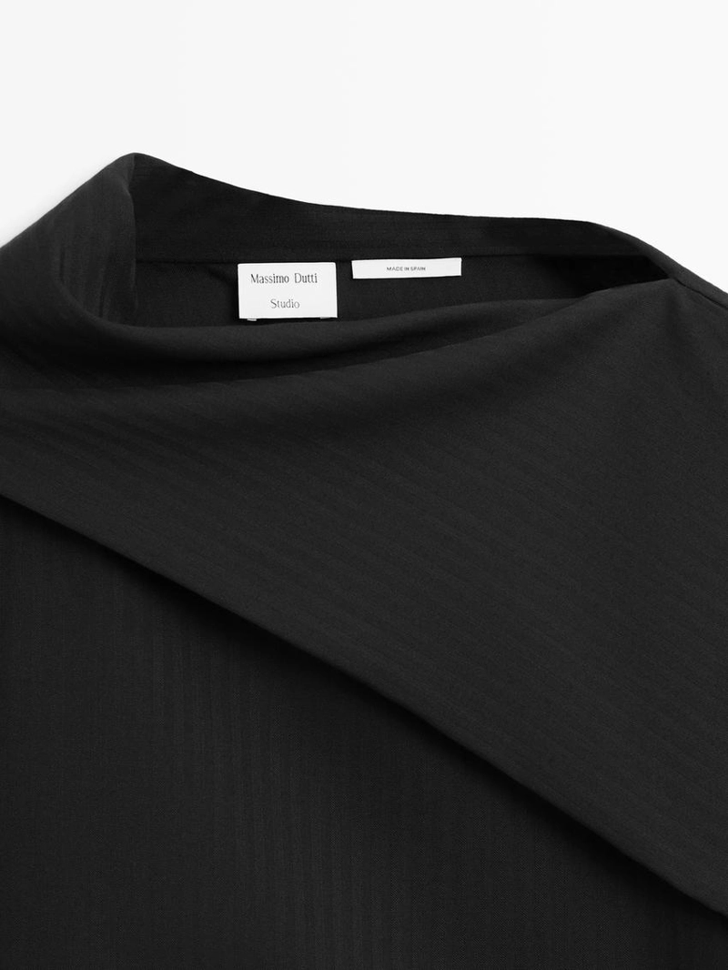 Блузка в полоску с деталью плаща - studio