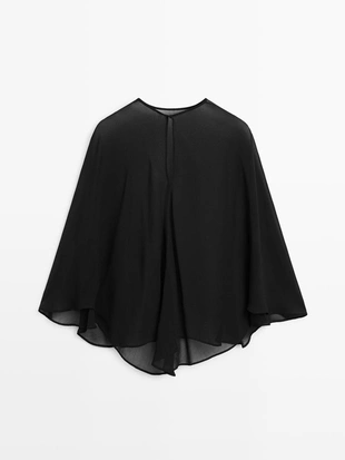 Плавный прозрачный плащ - STUDIO- Заказать в России