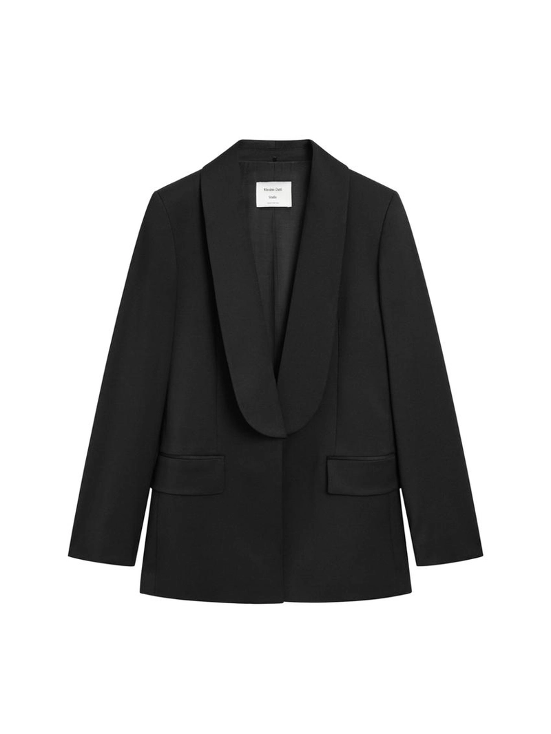 Шерстяной жакет с деталями на лацканах - studio