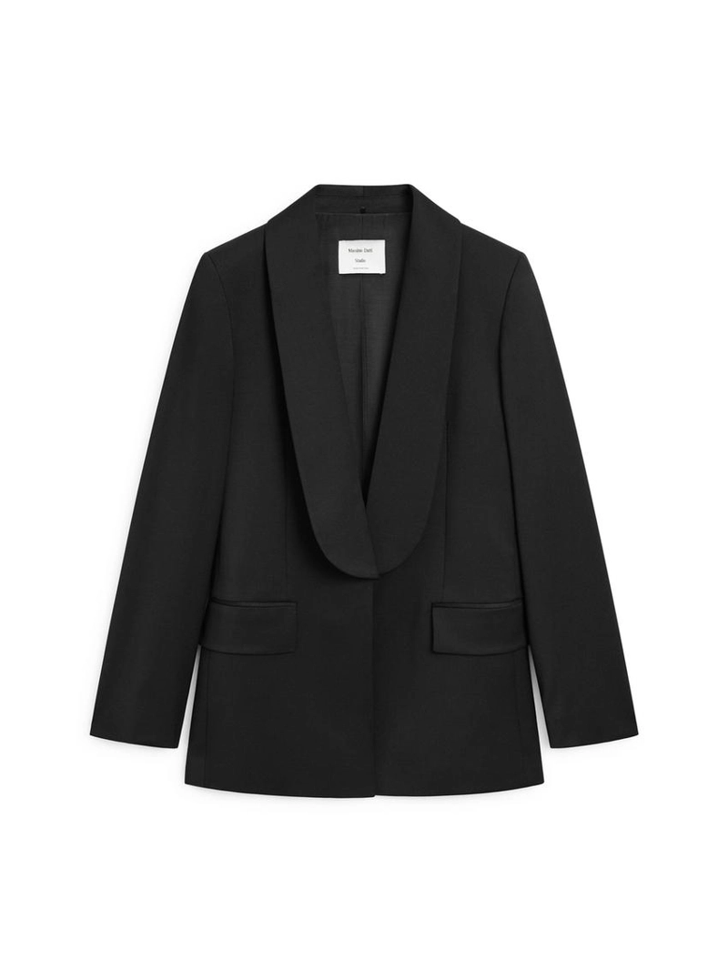 Шерстяной жакет с деталями на лацканах - studio