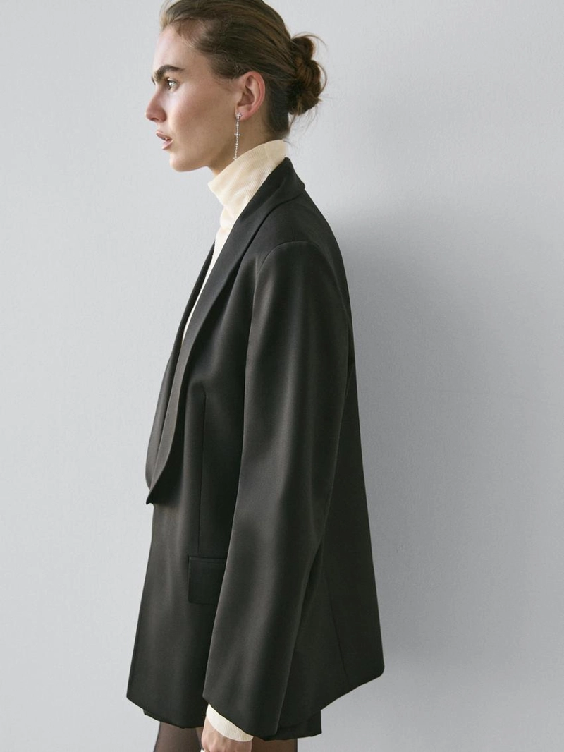 Шерстяной жакет с деталями на лацканах - studio